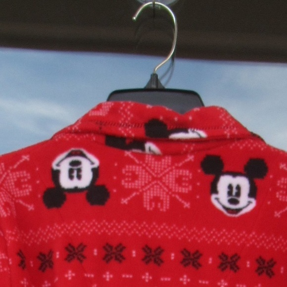 Relist12/21 NWOT Disney Mickey mouse fleece PJ set pant & button down top size M - Picture 7 of 13